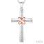 Silver Cross Diamond Fashion Pendant