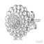 Silver Bead Bijoux Round Diamond Earrings