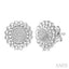 Silver Bead Bijoux Round Diamond Earrings