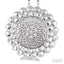 Silver Bead Bijoux Round Diamond Pendant