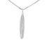 Sterling Silver White Sapphire Bar Pendant