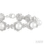 Silver Floral Pearl & Diamond Bracelet