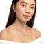 Silver Lock & Key Toggle Diamond Fashion Necklace