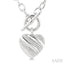 Silver Heart Toggle Diamond Fashion Necklace