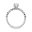 Oval Diamond Straight Band Engagement Ring