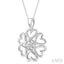 Silver Heart Shape Diamond Fashion Pendant