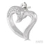 Silver Heart Shape Diamond Fashion Earrings