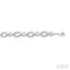 Silver Bold Oval Rope Link Diamond Bracelet