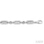 Silver Paperclip Diamond Fashion Bracelet