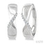 Silver Diamond Fashion Hoop Earrings