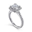 Cushion Diamond Halo Engagement Ring