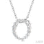 Silver Circle Petite Diamond Fashion Pendant