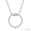 Silver Circle Petite Diamond Fashion Pendant