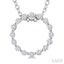 Silver Circle Petite Diamond Fashion Pendant