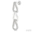 Silver Bold Knot Diamond Fashion Earrings