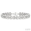 Silver Bold Panther Link Diamond Fashion Bracelet