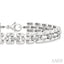 Silver Bold Panther Link Diamond Fashion Bracelet