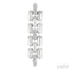 Silver Bold Panther Link Diamond Fashion Earrings
