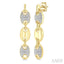 Gold Vermeil Bold Mariner Link Diamond Fashion Earrings