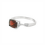 Garnet & Diamond Twist Fashion Ring