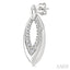 Silver Bold Marquise Shape Diamond Fashion Earrings
