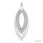Silver Bold Marquise Shape Diamond Fashion Earrings