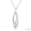 Silver Bold Marquise Shape Diamond Fashion Pendant