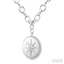 Silver Compass Medallion Diamond Fashion Pendant
