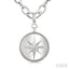 Silver Compass Medallion Diamond Fashion Pendant