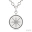 Silver Compass Medallion Diamond Fashion Pendant