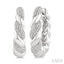 Silver Bold Rope Diamond Fashion Earrings