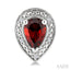 Silver Pear Shape Gemstone & Diamond Earrings