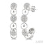 Bead Bijoux Silver Bold Diamond Half Hoop Earrings