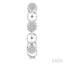 Bead Bijoux Silver Bold Diamond Half Hoop Earrings