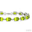 Silver Oval Shape Gemstone & Diamond Bracelet