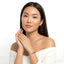 Silver Oval Shape Gemstone & Diamond Bracelet