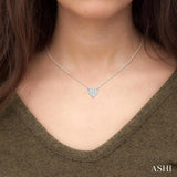 1/4 Ctw Lovebright Diamond Heart Necklace in 14K White Gold