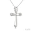 Silver Cross Diamond Fashion Pendant