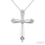 Silver Cross Diamond Fashion Pendant