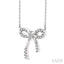 Silver Bow Diamond Fashion Pendant