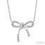 Silver Bow Diamond Fashion Pendant