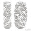Silver Curb & Cuban Diamond Hoop Earrings