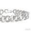 Silver Bold Curb & Cuban Diamond Bracelet