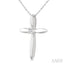 Silver Cross Diamond Fashion Pendant