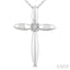 Silver Cross Diamond Fashion Pendant