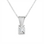 Channel Set Diamond Solitaire Pendant
