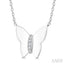 Silver Butterfly Diamond Fashion Pendant
