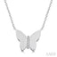 Silver Butterfly Diamond Fashion Pendant