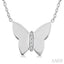 Silver Butterfly Diamond Fashion Pendant