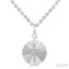 Silver Circle Cross Fluted Medallion Diamond Pendant
